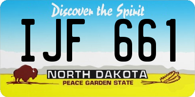 ND license plate IJF661