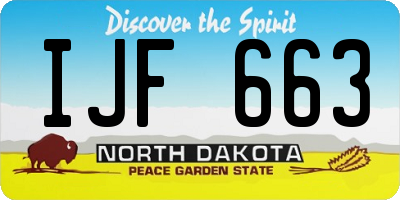 ND license plate IJF663