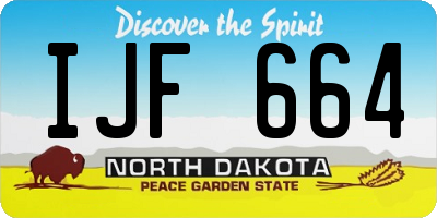 ND license plate IJF664