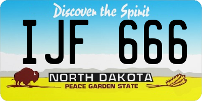 ND license plate IJF666