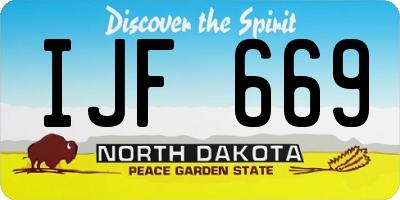 ND license plate IJF669