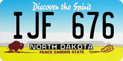 ND license plate IJF676