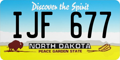 ND license plate IJF677
