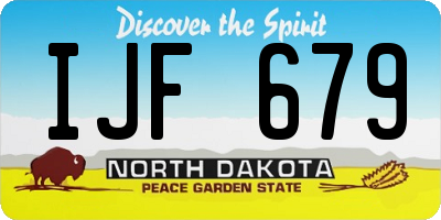 ND license plate IJF679