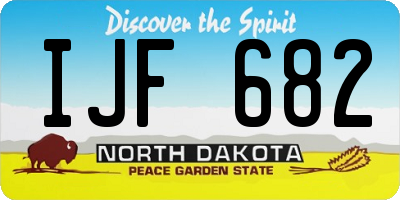 ND license plate IJF682