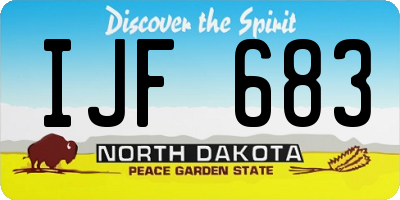 ND license plate IJF683