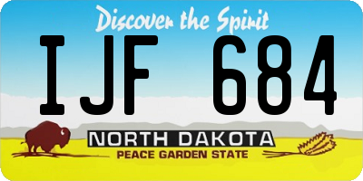 ND license plate IJF684