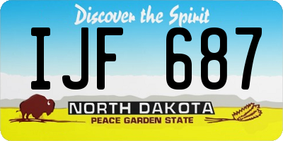 ND license plate IJF687