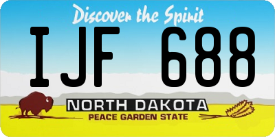 ND license plate IJF688
