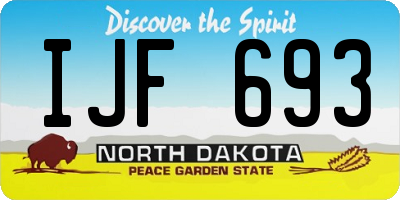 ND license plate IJF693