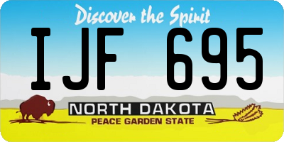 ND license plate IJF695