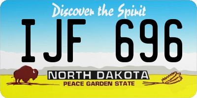 ND license plate IJF696