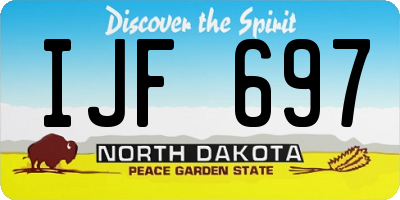 ND license plate IJF697