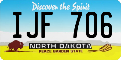 ND license plate IJF706