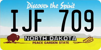 ND license plate IJF709