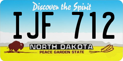 ND license plate IJF712