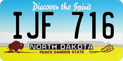 ND license plate IJF716