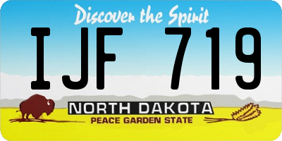 ND license plate IJF719