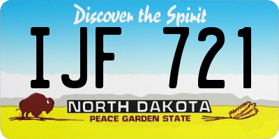 ND license plate IJF721