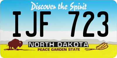 ND license plate IJF723