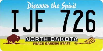ND license plate IJF726