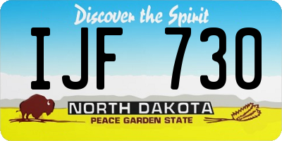 ND license plate IJF730