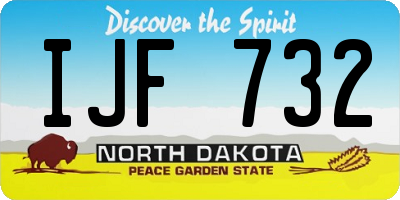 ND license plate IJF732