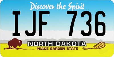 ND license plate IJF736
