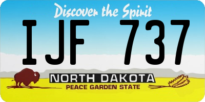 ND license plate IJF737