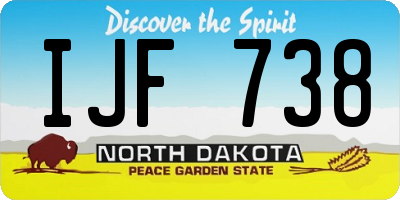 ND license plate IJF738
