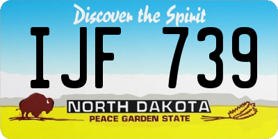 ND license plate IJF739