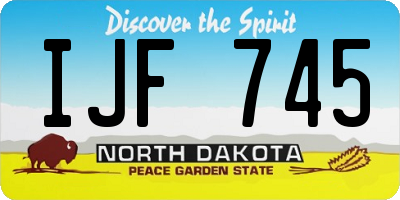 ND license plate IJF745