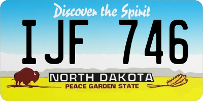 ND license plate IJF746