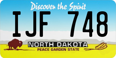 ND license plate IJF748