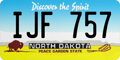 ND license plate IJF757