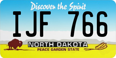 ND license plate IJF766