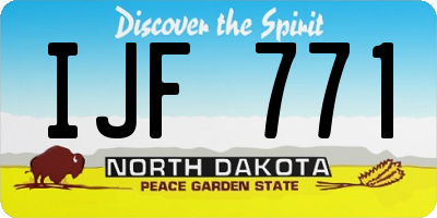 ND license plate IJF771