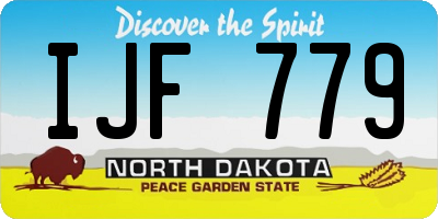 ND license plate IJF779