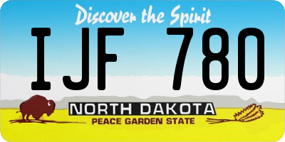 ND license plate IJF780