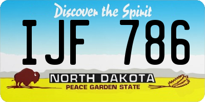ND license plate IJF786