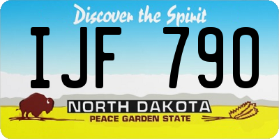 ND license plate IJF790