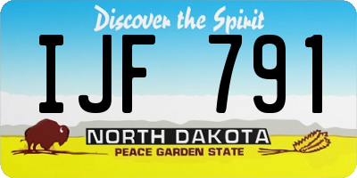 ND license plate IJF791