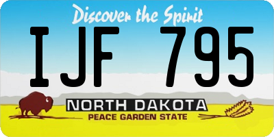 ND license plate IJF795