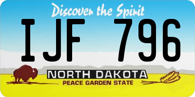 ND license plate IJF796