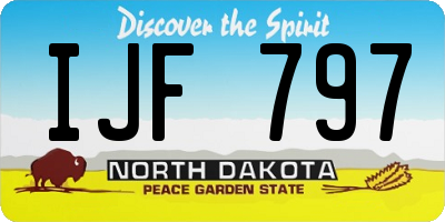 ND license plate IJF797