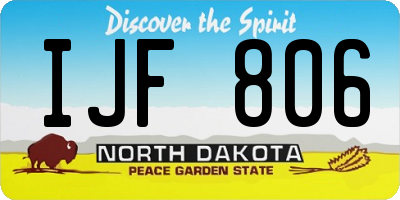 ND license plate IJF806
