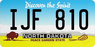 ND license plate IJF810