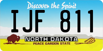 ND license plate IJF811