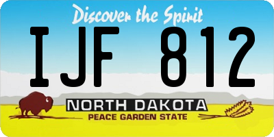 ND license plate IJF812