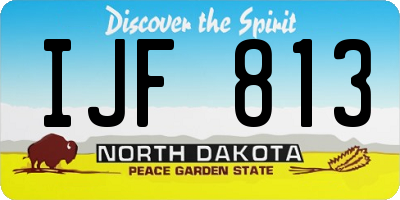 ND license plate IJF813